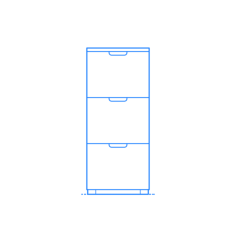 Furniture File Cabinets Ikea Galant Drawer Unit Tall Simple Line Art Svg, Free Vectors File